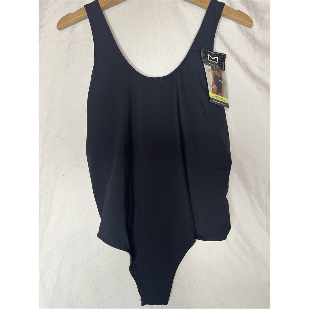 NWT‎ Maidenform Sz 3XL Shapewear Bodysuit Thong Black Seamless Slimming Shaper